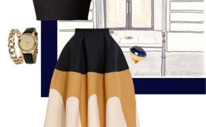 Paris by gabi-breitenbach featuring a beige skirt